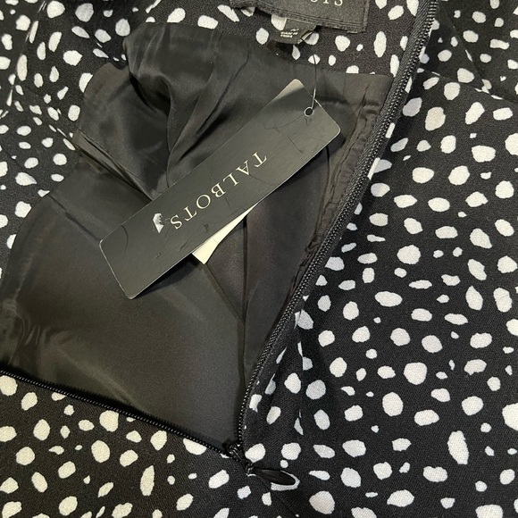 Talbots Black & White Dot Pencil Skirt Size 10 NWT - Picture 3 of 3